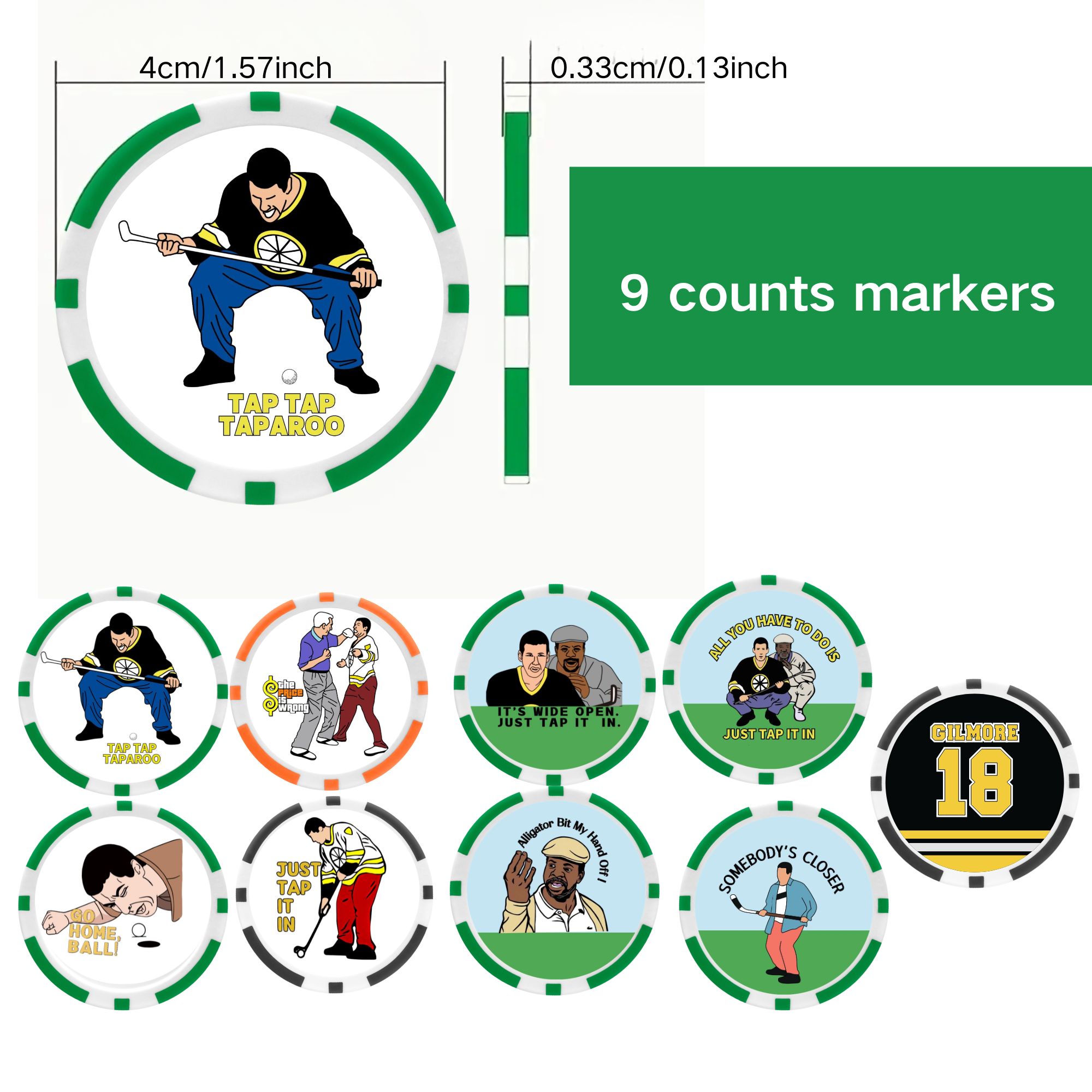 Набор из 9 маркеров для гольфа – обзор и цена Ball Marker Set