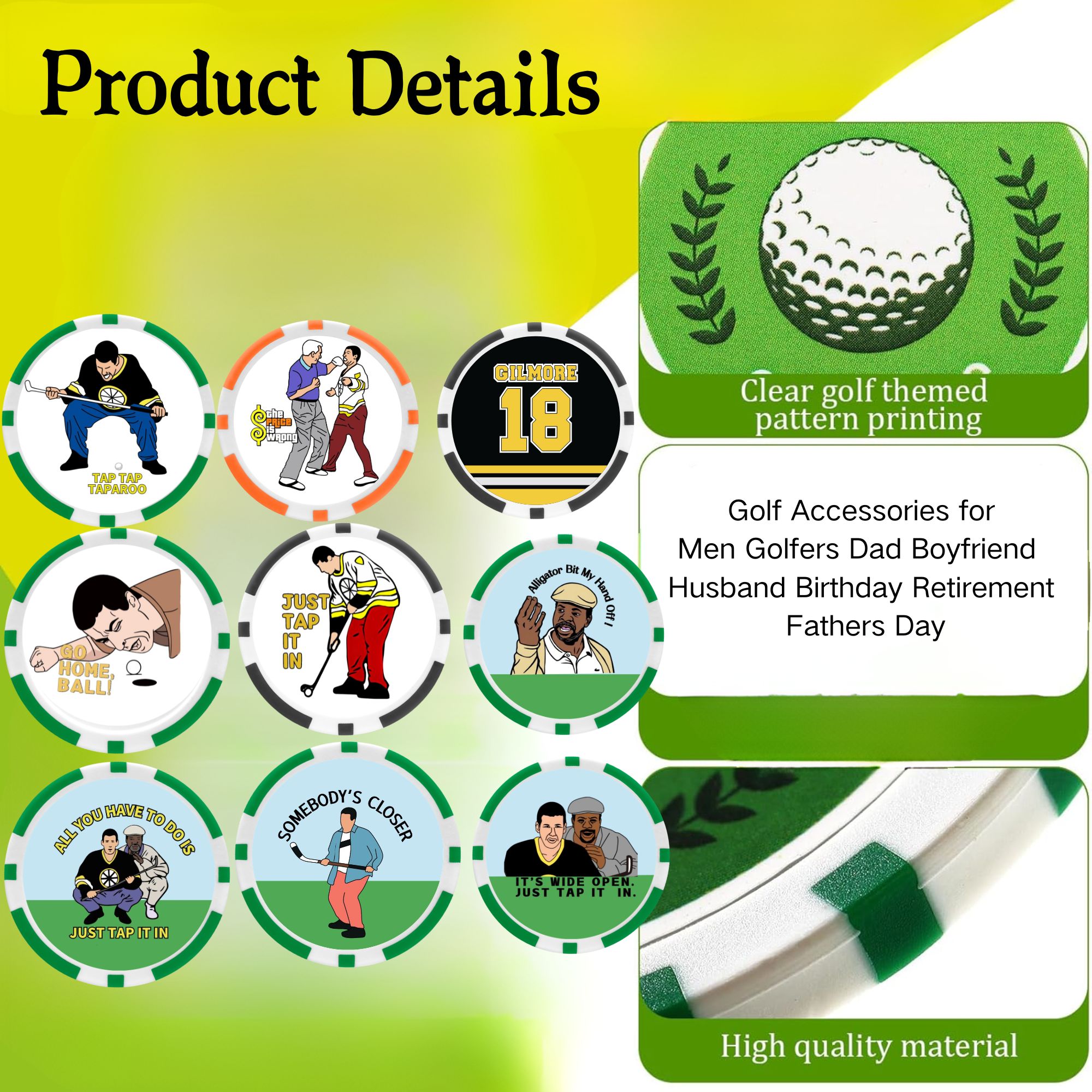 Набор из 9 маркеров для гольфа – обзор и цена Ball Marker Set